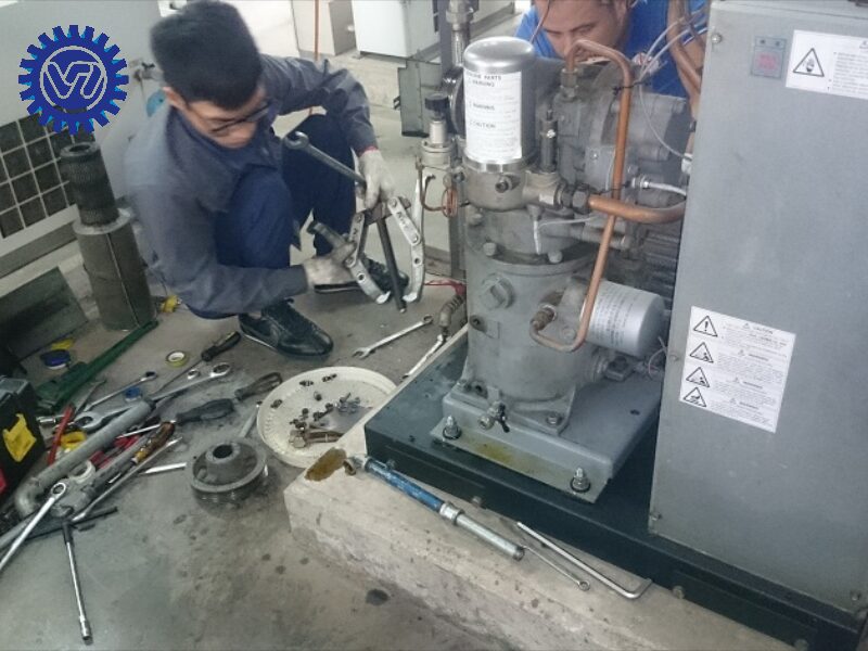 sửa máy nén khí trục vít tại nhà